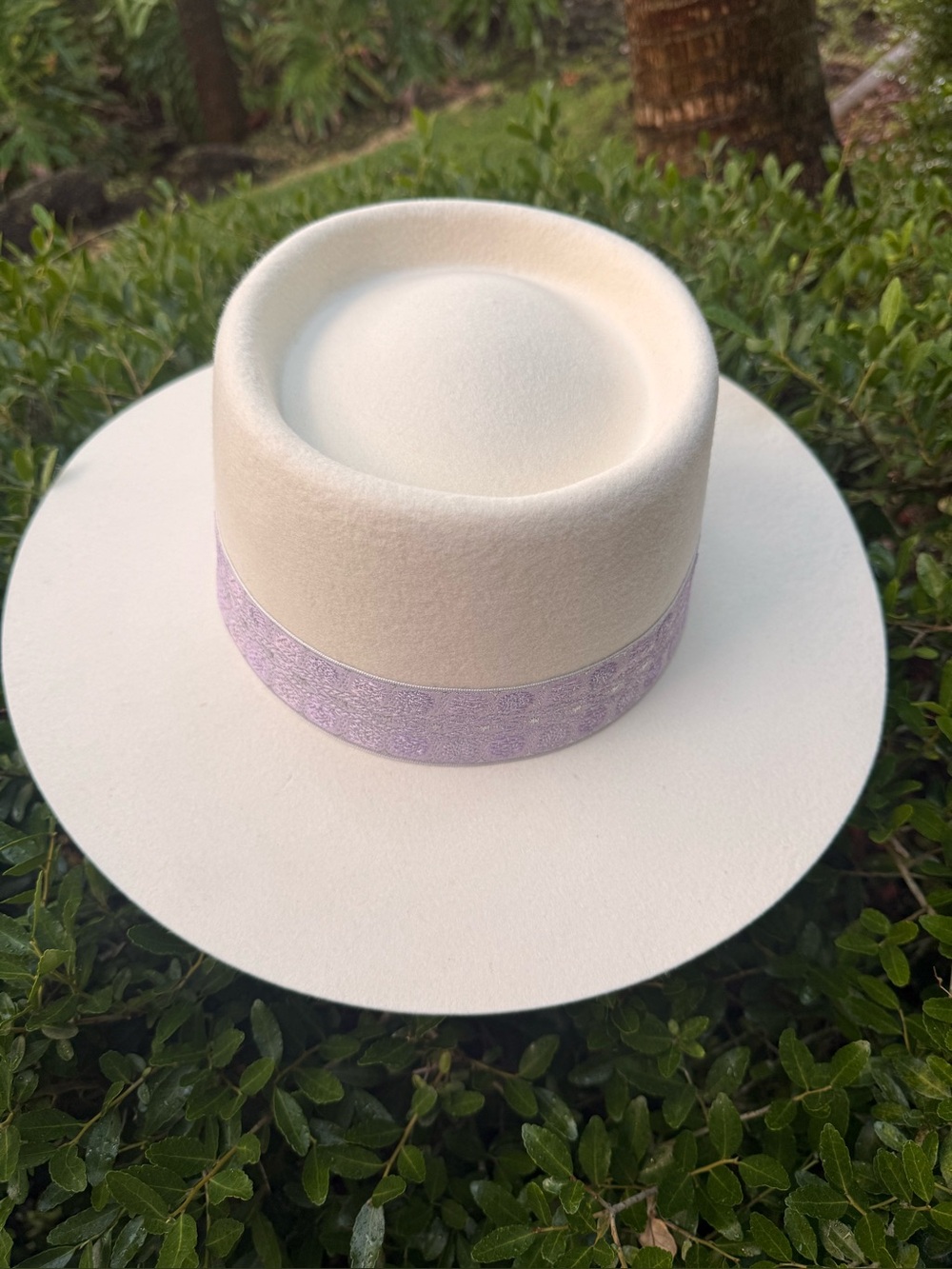 Lack Of Color Cream and Lavender Hat - Picture 5 of 12